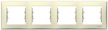 Рамка горизонтальная Schneider Electric Sedna 4-м. бежевый картинка